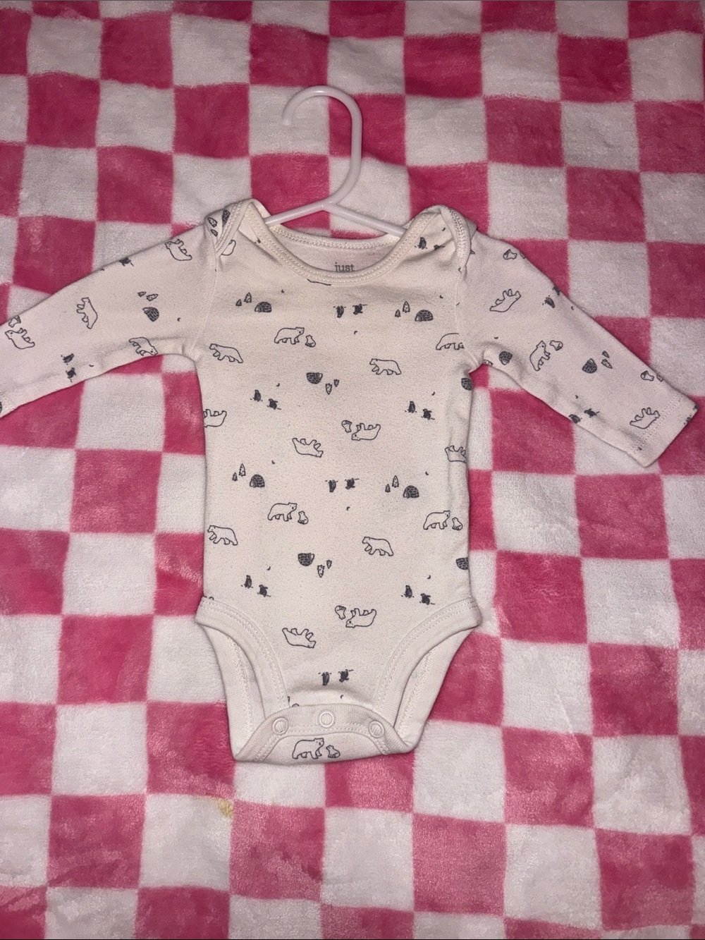 Carter's Cream Long-Sleeve Baby Bodysuit with Polar Bear Print